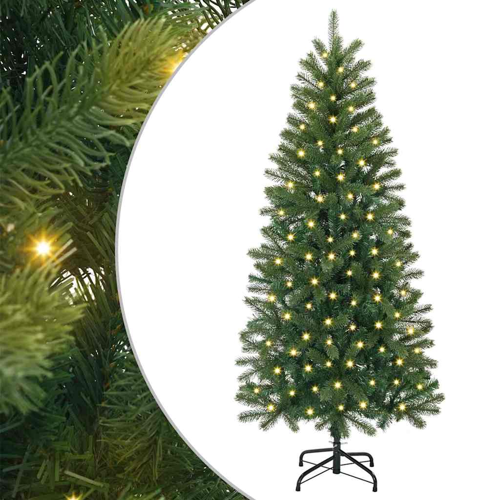 Mű karácsonyfa 150 LED-del állvánnyal Zöld 150 cm PE és PVC