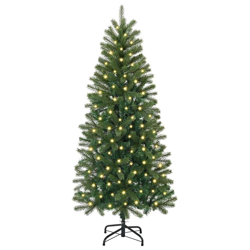 Mű karácsonyfa 150 LED-del állvánnyal Zöld 150 cm PE és PVC