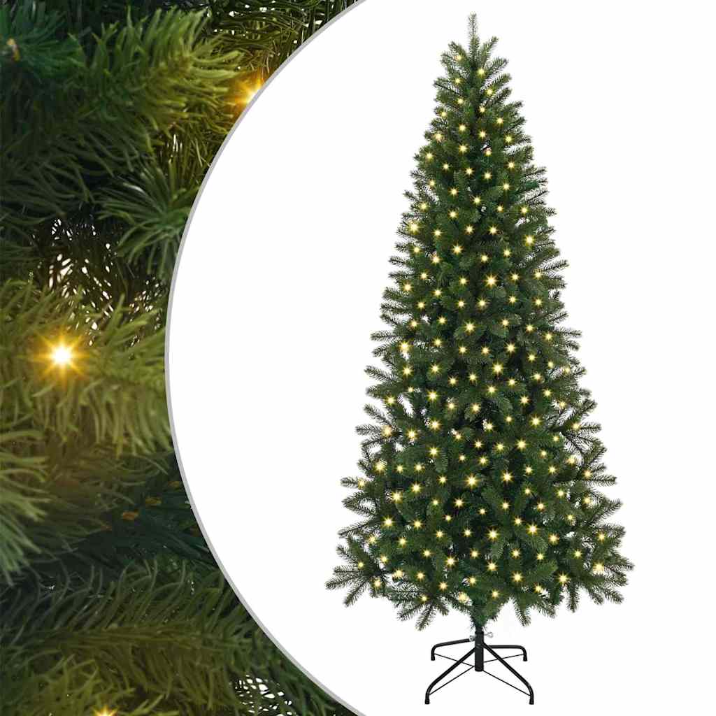 Mű karácsonyfa 300 LED-del állvánnyal Zöld 180 cm PE és PVC