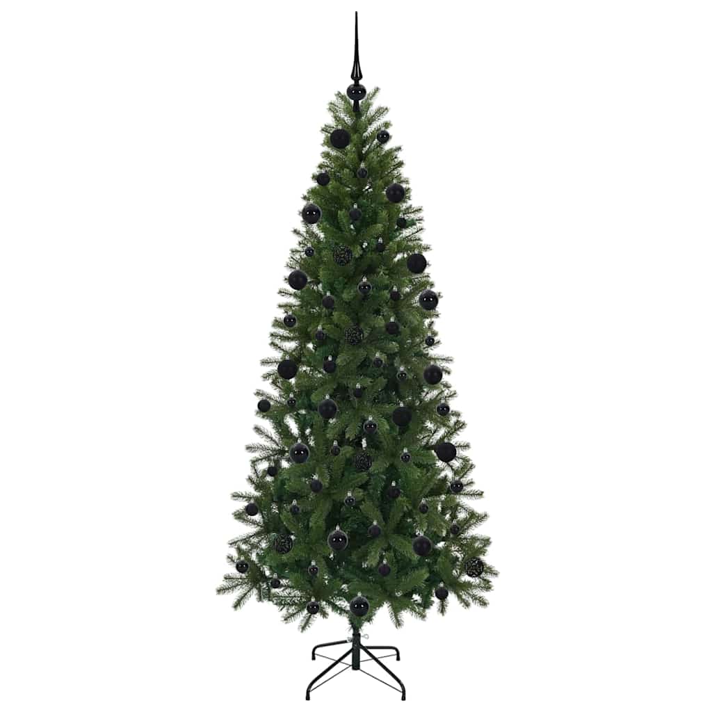 Mű karácsonyfa 300 LED-del állvánnyal Zöld 210 cm PE és PVC