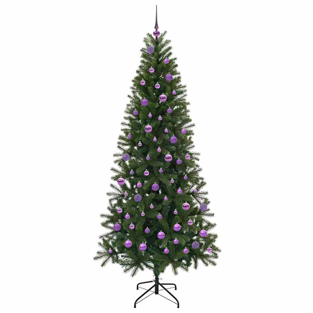 Mű karácsonyfa 300 LED-del állvánnyal Zöld 210 cm PE és PVC