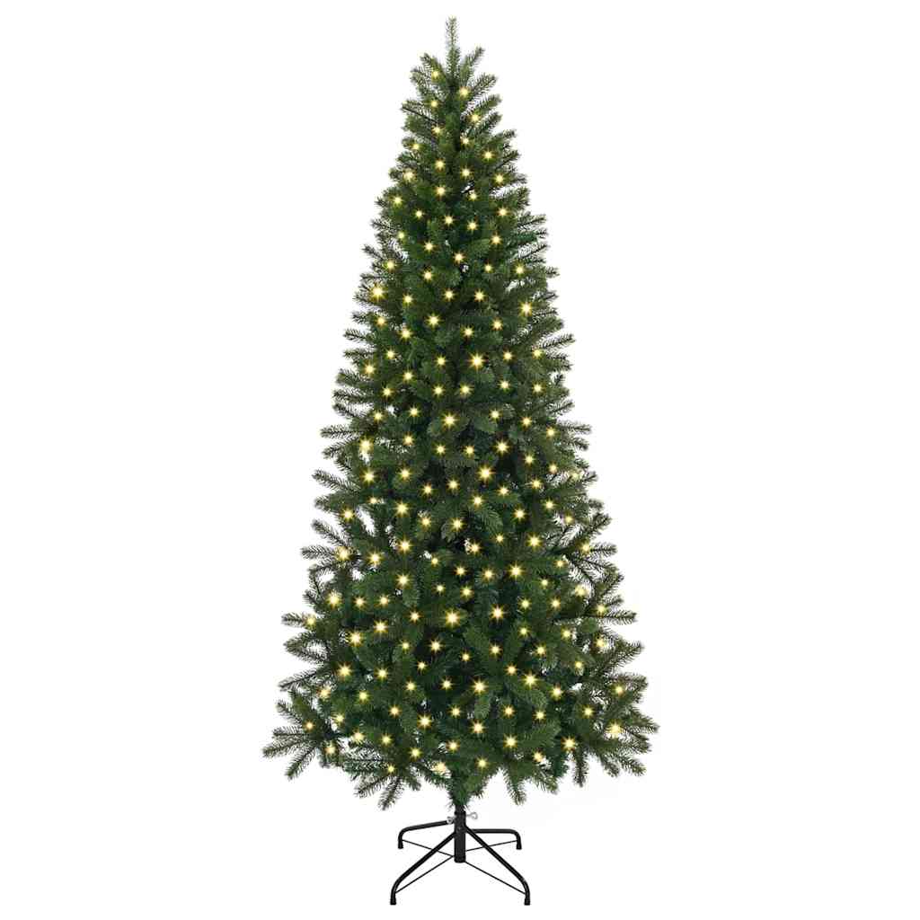 Mű karácsonyfa 300 LED-del állvánnyal Zöld 240 cm PE és PVC