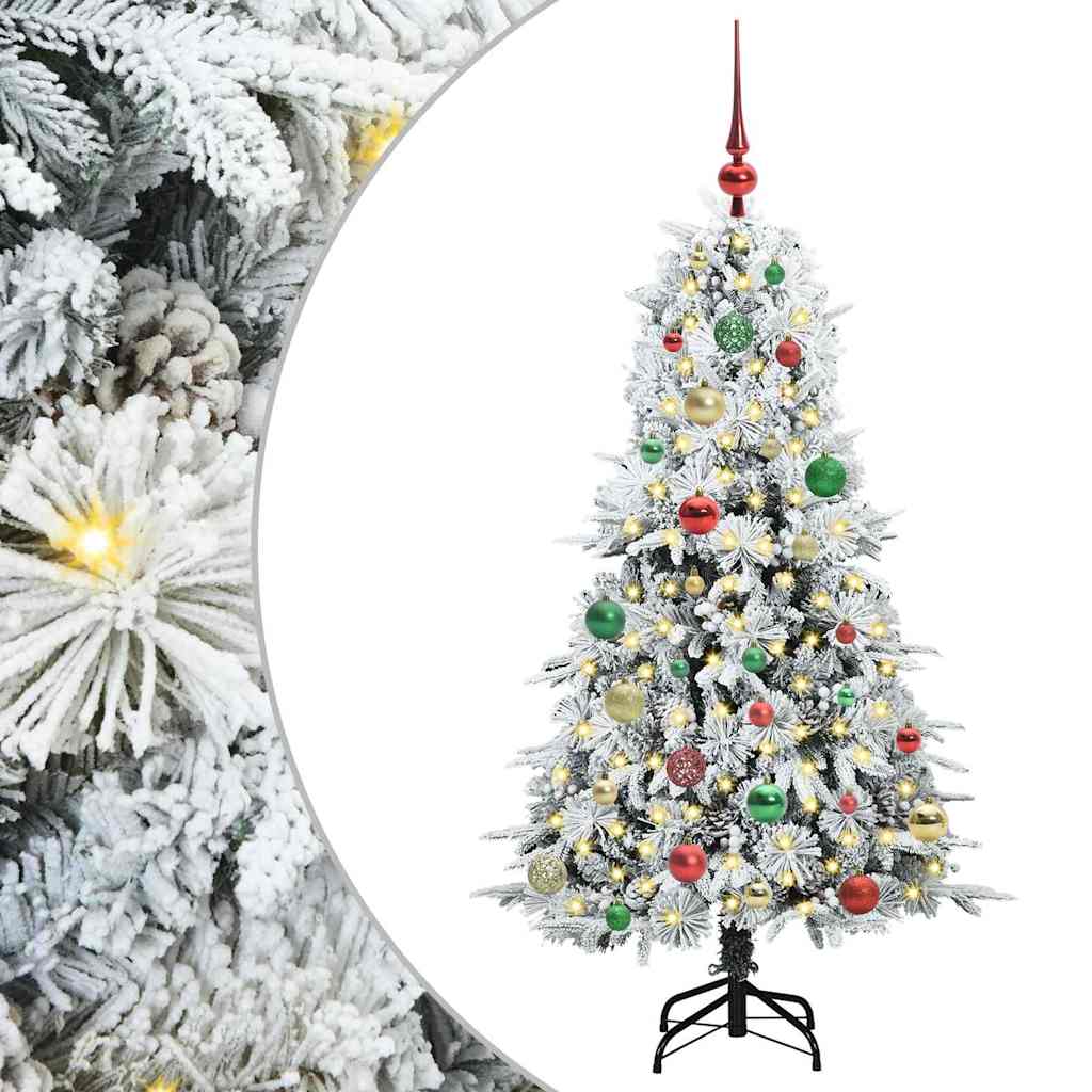Műanyag Hajtogatós Karácsonyfa Fehér 150 cm PE és PVC