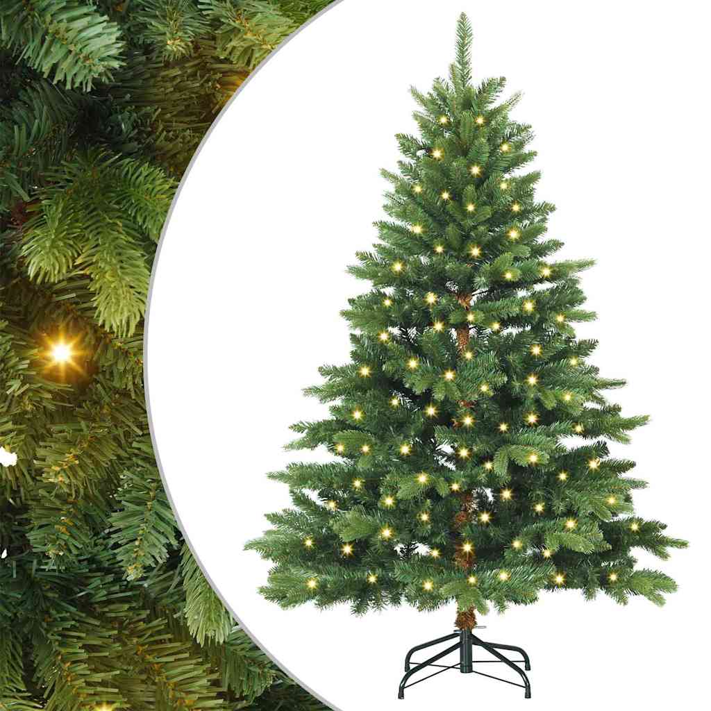 Mű karácsonyfa 150 LED-del állvánnyal Zöld 120 cm PE és PVC