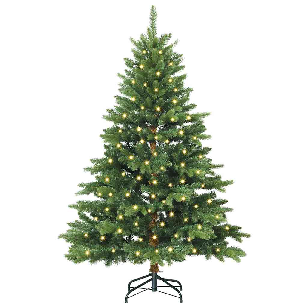 Mű karácsonyfa 150 LED-del állvánnyal Zöld 120 cm PE és PVC