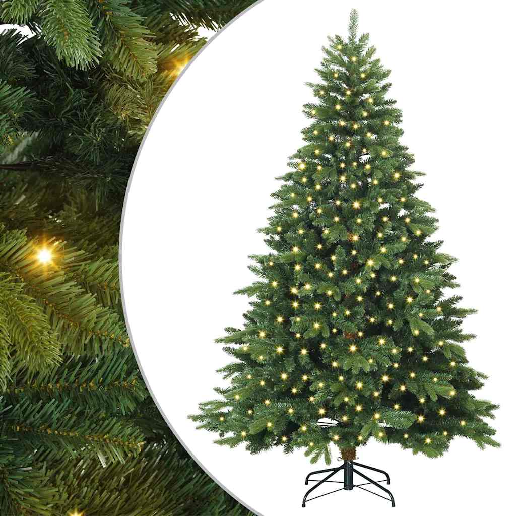 Mű karácsonyfa 300 LED-del állvánnyal Zöld 180 cm PE és PVC