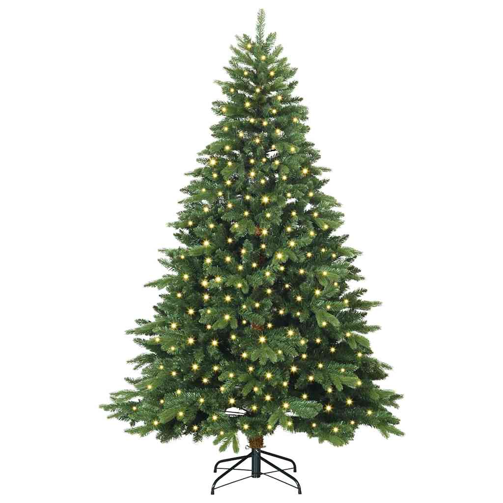 Mű karácsonyfa 300 LED-del állvánnyal Zöld 180 cm PE és PVC