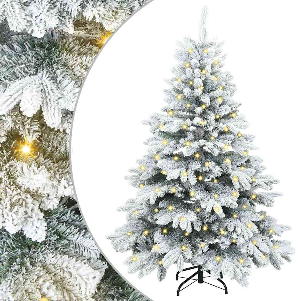 Mű karácsonyfa 150 LED-del állvánnyal Fehér 120 cm PE és PVC