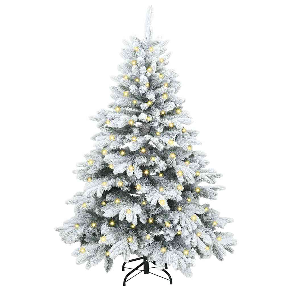 Mű karácsonyfa 150 LED-del állvánnyal Fehér 120 cm PE és PVC