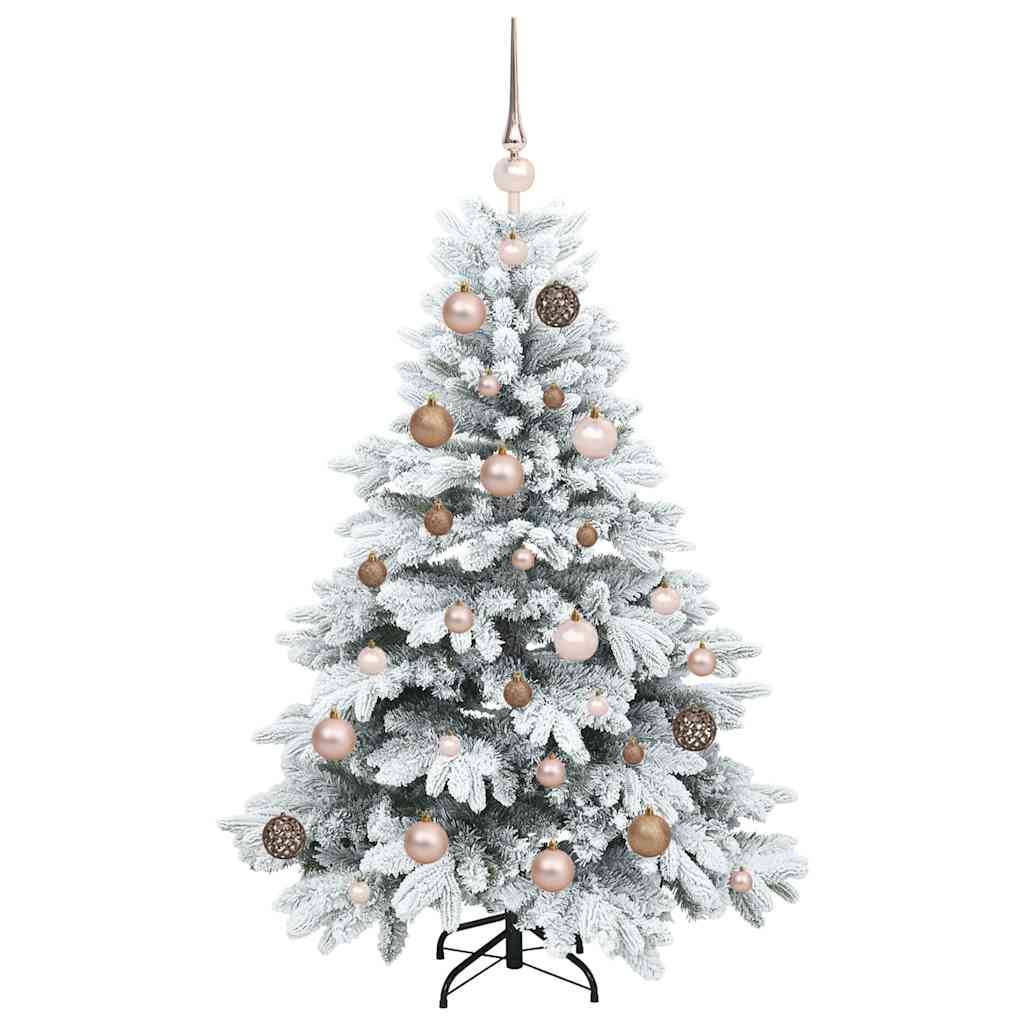 Mű karácsonyfa 150 LED-del állvánnyal Fehér 120 cm PE és PVC