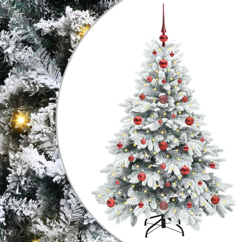 Mű karácsonyfa 150 LED-del állvánnyal Fehér 120 cm PE és PVC