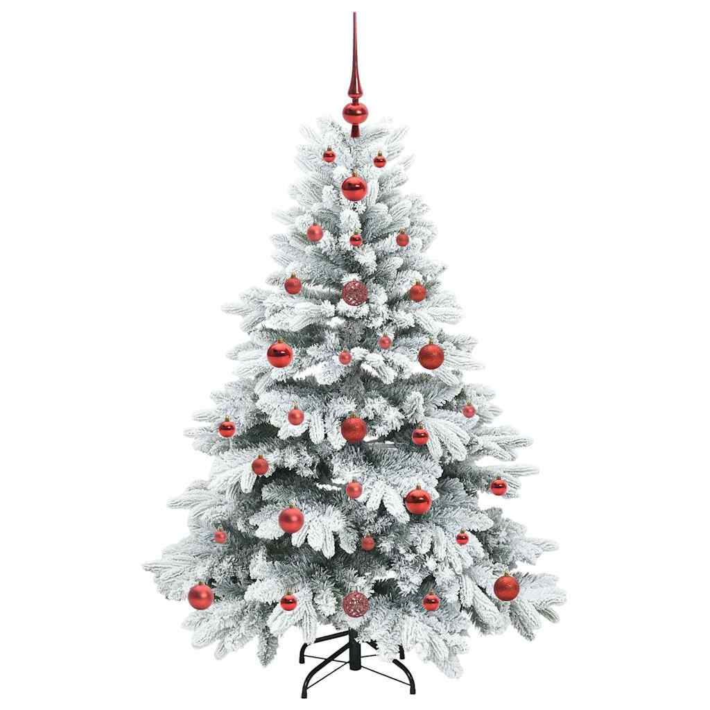 Mű karácsonyfa 150 LED-del állvánnyal Fehér 120 cm PE és PVC