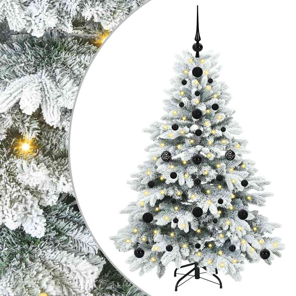 Mű karácsonyfa 150 LED-del állvánnyal Fehér 120 cm PE és PVC