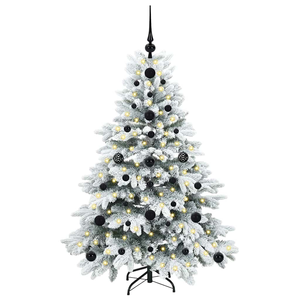 Mű karácsonyfa 150 LED-del állvánnyal Fehér 120 cm PE és PVC