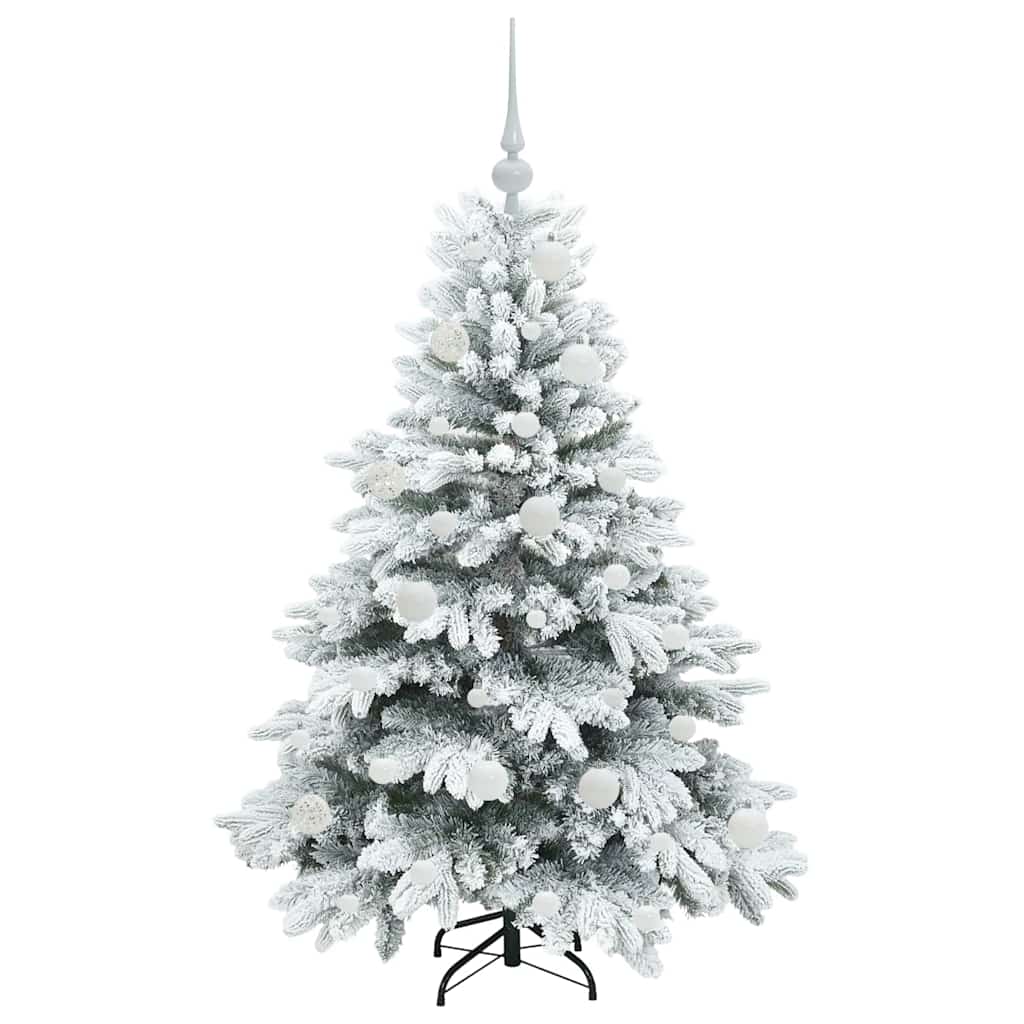 Mű karácsonyfa 150 LED-del állvánnyal Fehér 120 cm PE és PVC