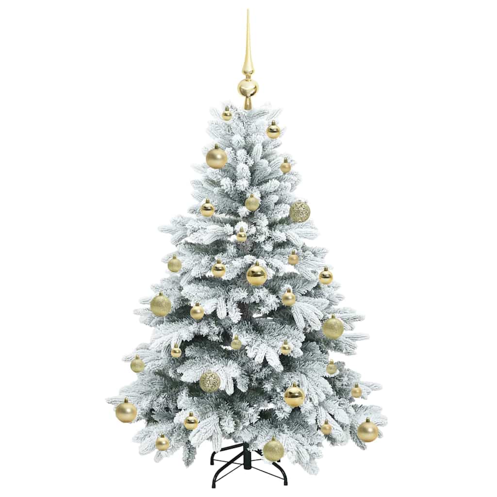 Mű karácsonyfa 150 LED-del állvánnyal Fehér 120 cm PE és PVC