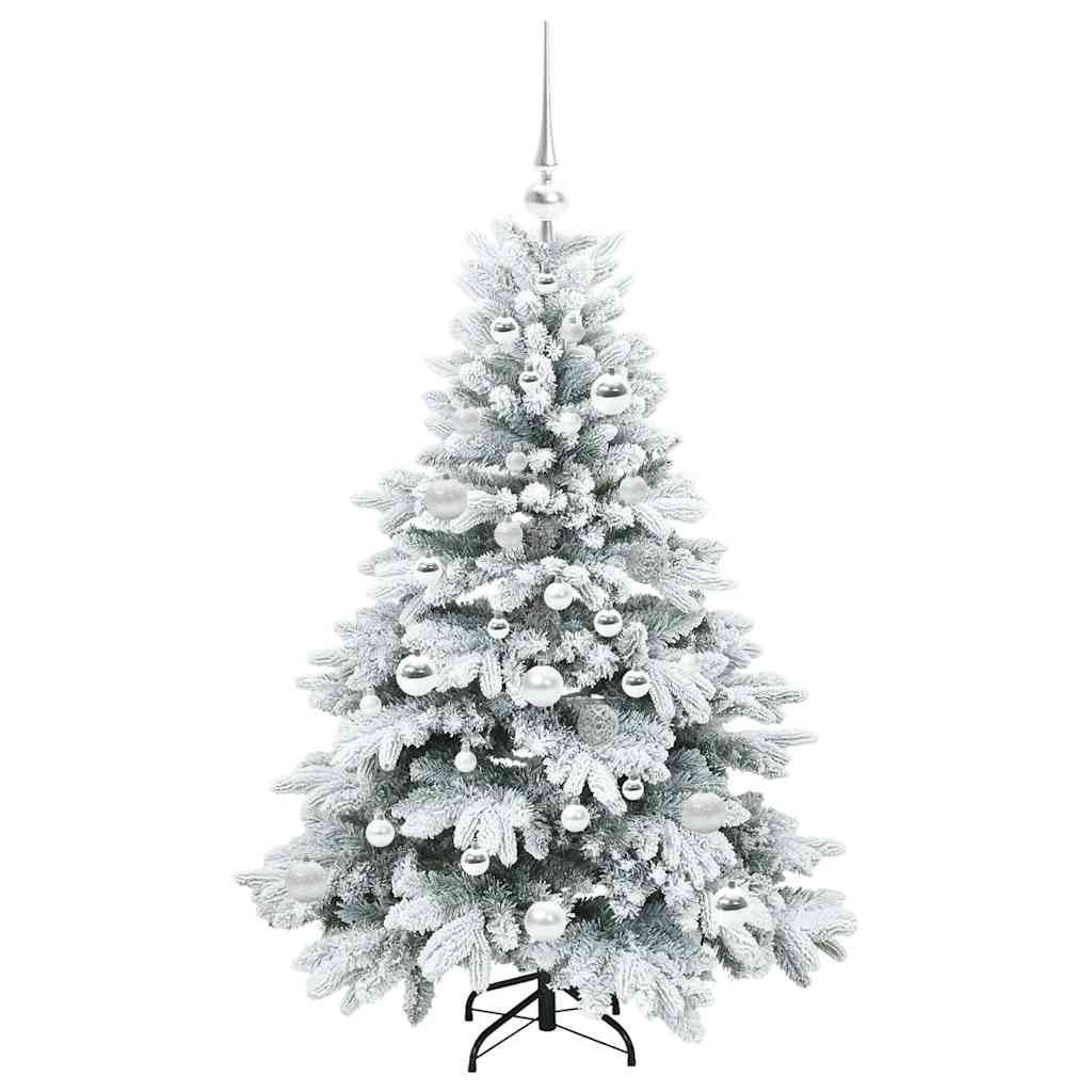 Mű karácsonyfa 150 LED-del állvánnyal Fehér 120 cm PE és PVC