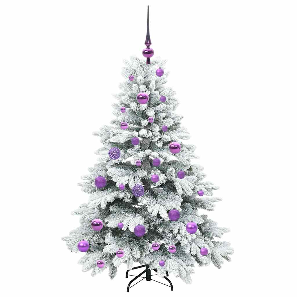 Mű karácsonyfa 150 LED-del állvánnyal Fehér 120 cm PE és PVC