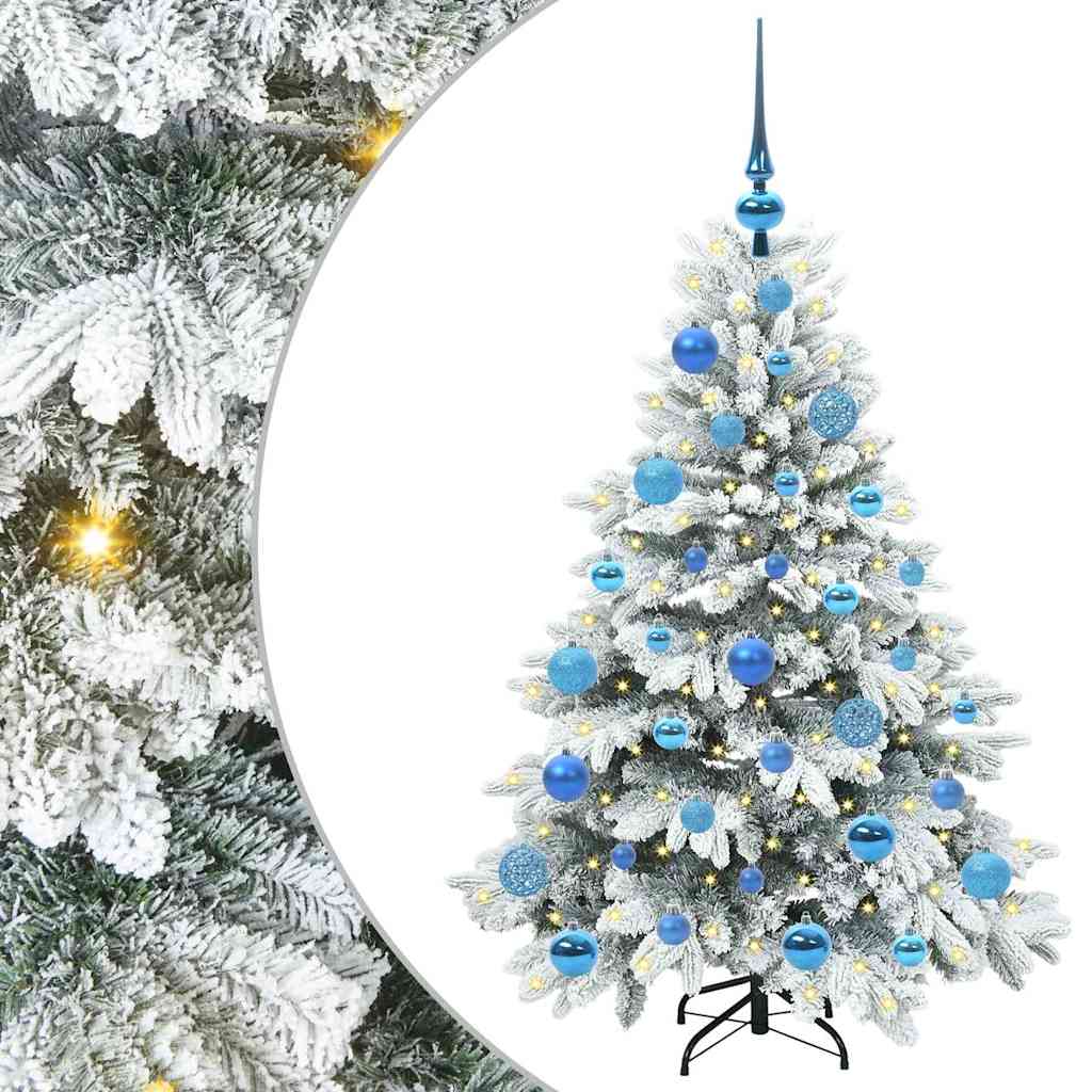 Mű karácsonyfa 150 LED-del állvánnyal Fehér 120 cm PE és PVC