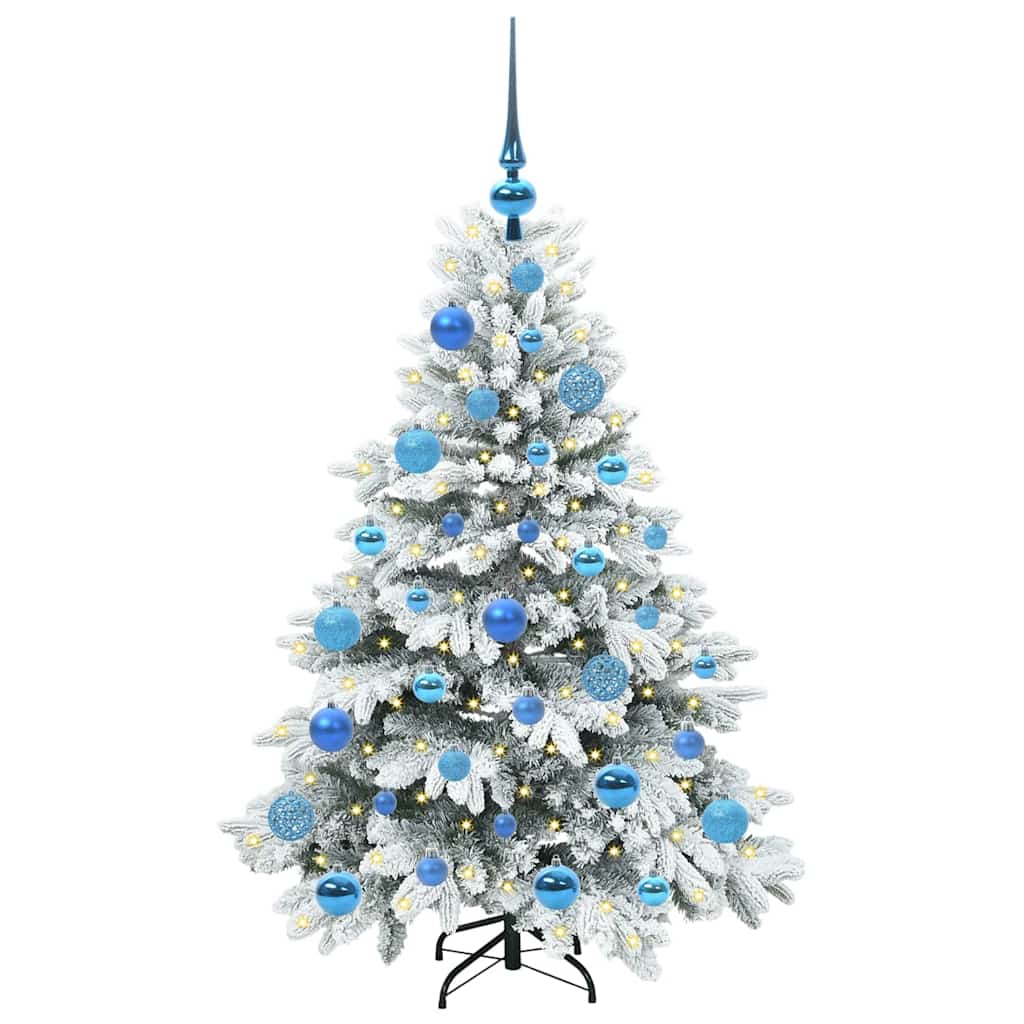 Mű karácsonyfa 150 LED-del állvánnyal Fehér 120 cm PE és PVC