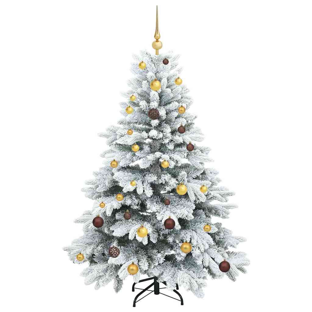 Mű karácsonyfa 150 LED-del állvánnyal Fehér 150 cm PE és PVC