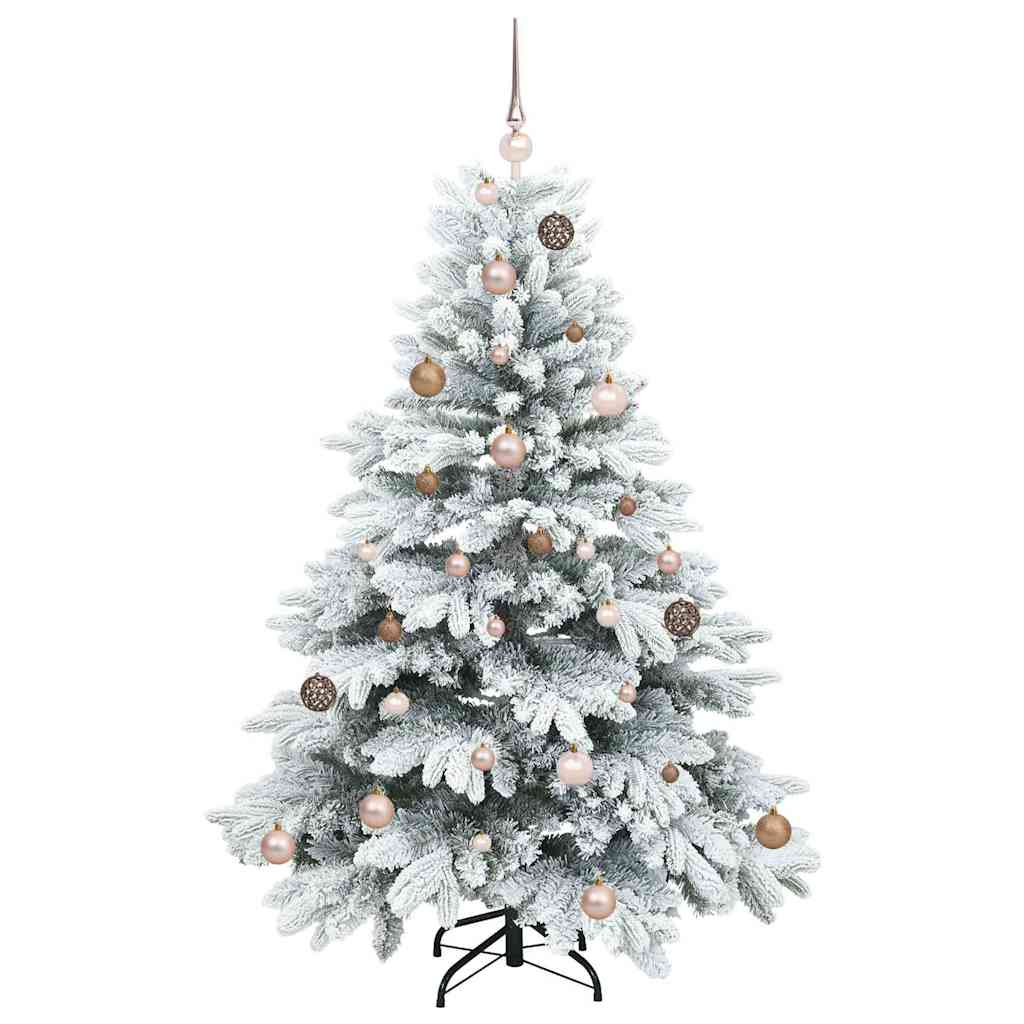 Mű karácsonyfa 150 LED-del állvánnyal Fehér 150 cm PE és PVC