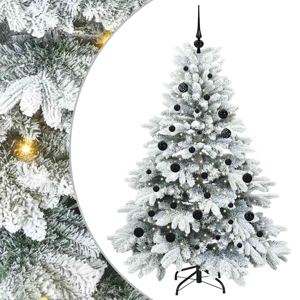 Mű karácsonyfa 150 LED-del állvánnyal Fehér 150 cm PE és PVC