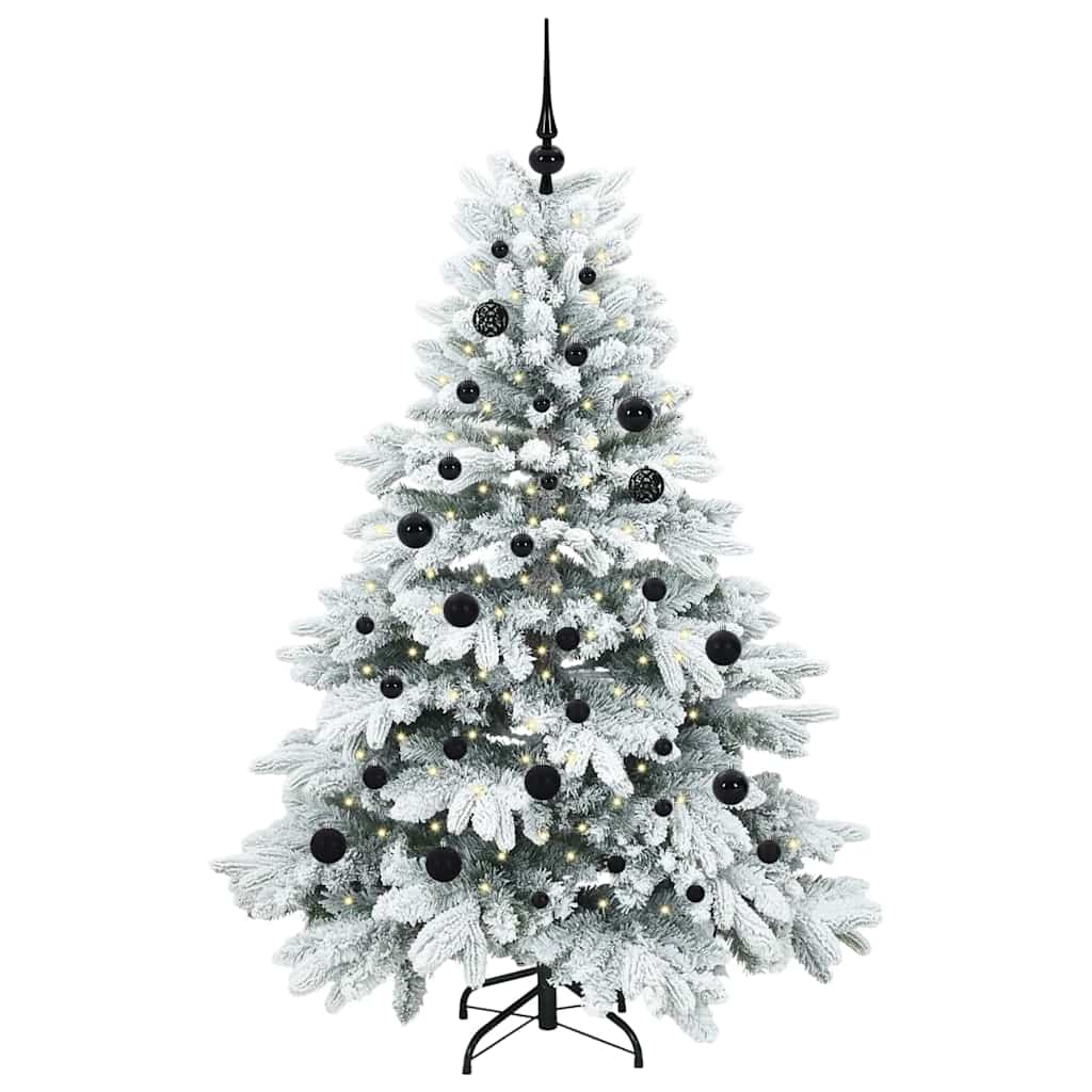 Mű karácsonyfa 150 LED-del állvánnyal Fehér 150 cm PE és PVC