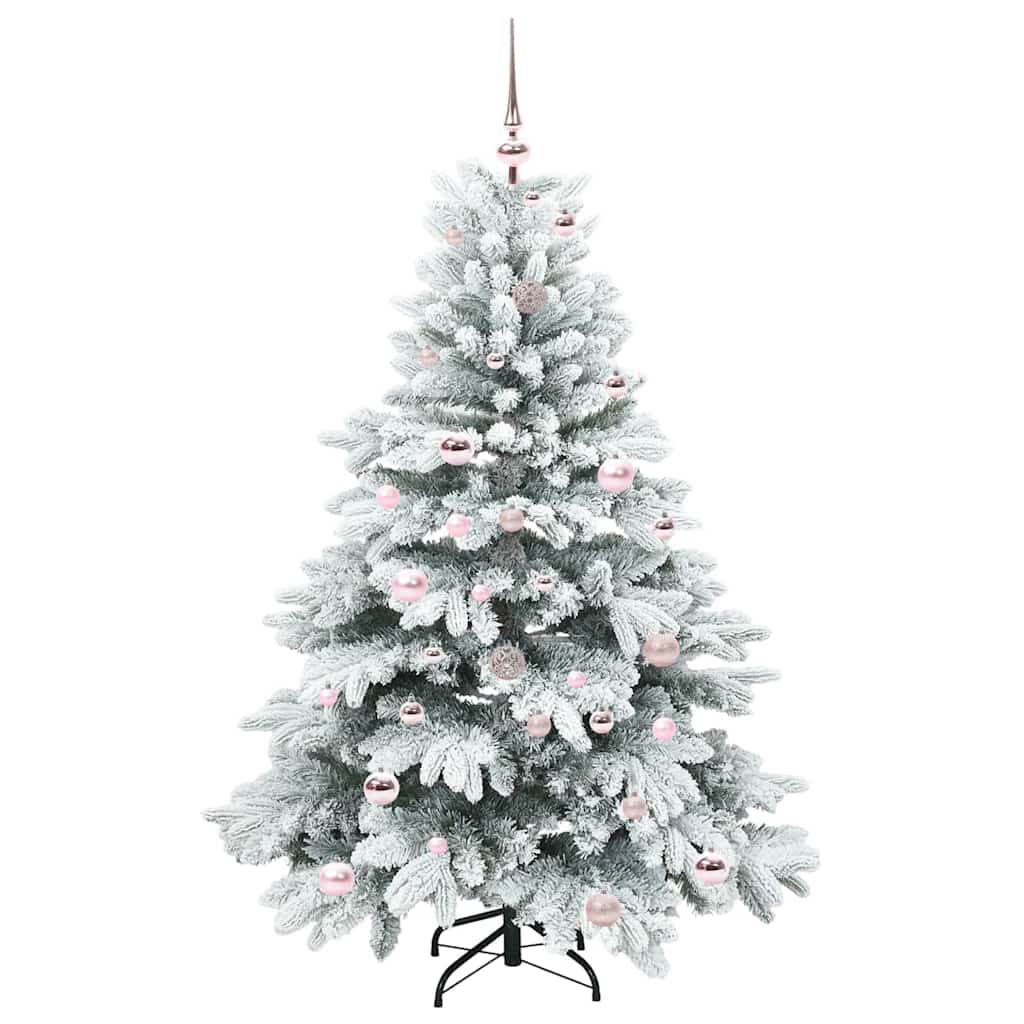 Mű karácsonyfa 150 LED-del állvánnyal Fehér 150 cm PE és PVC