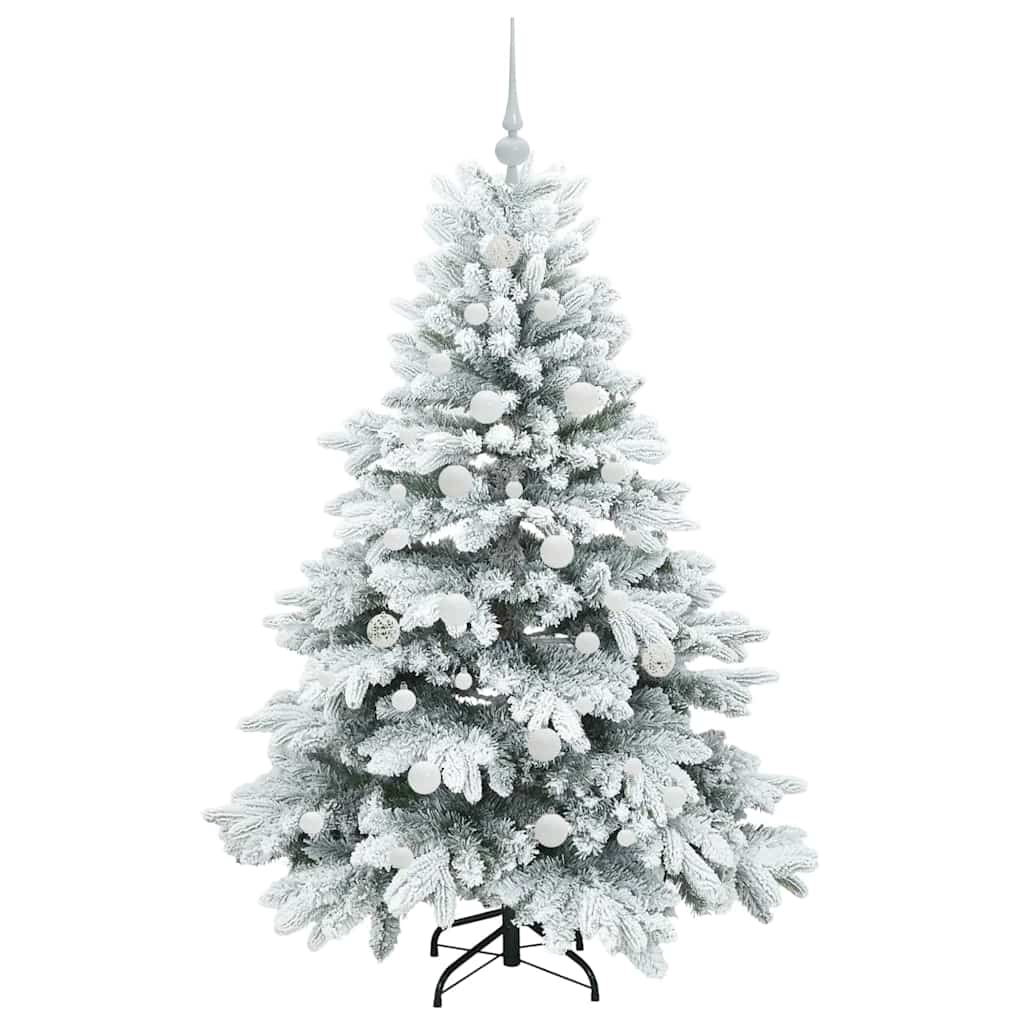 Mű karácsonyfa 150 LED-del állvánnyal Fehér 150 cm PE és PVC