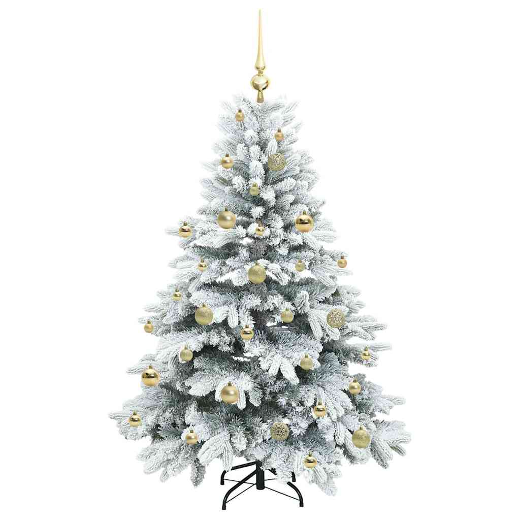 Mű karácsonyfa 150 LED-del állvánnyal Fehér 150 cm PE és PVC