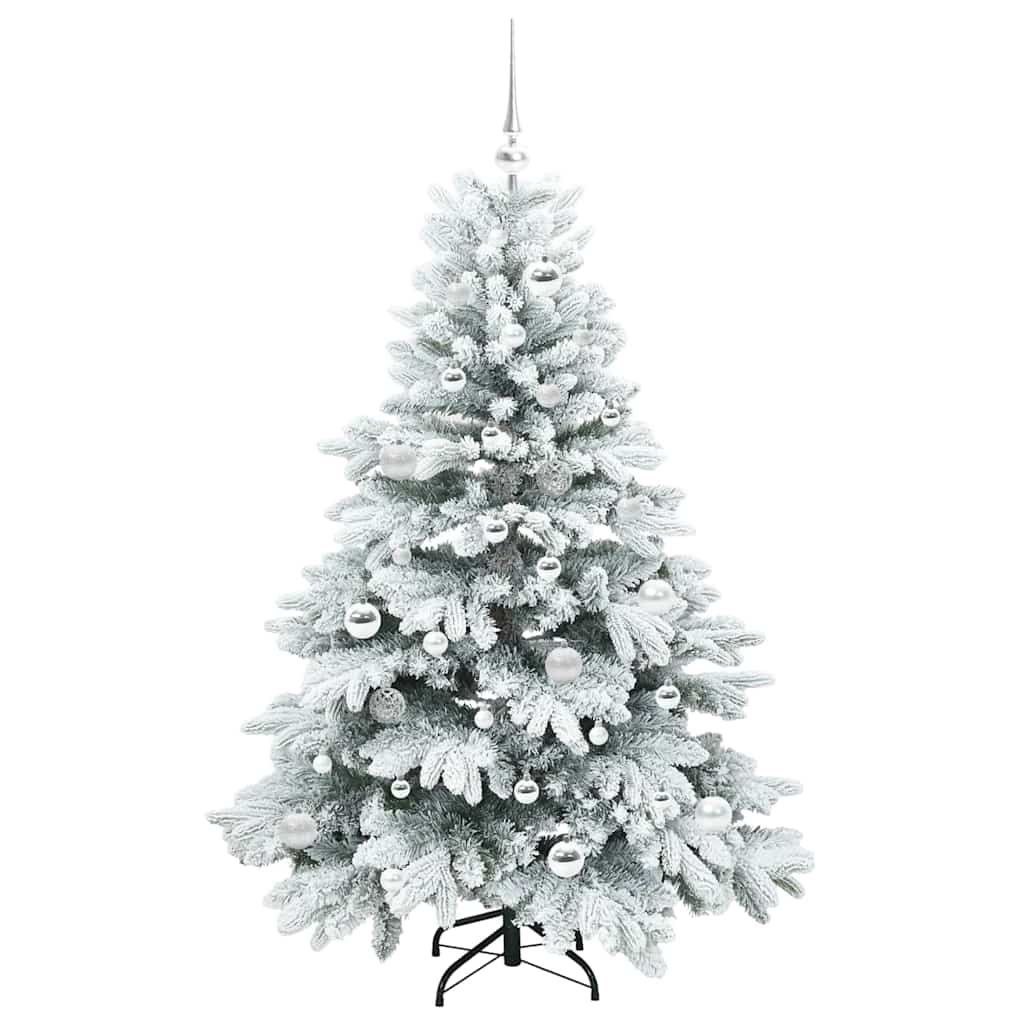 Mű karácsonyfa 150 LED-del állvánnyal Fehér 150 cm PE és PVC