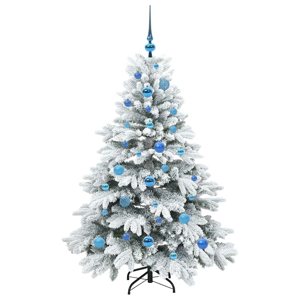 Mű karácsonyfa 150 LED-del állvánnyal Fehér 150 cm PE és PVC