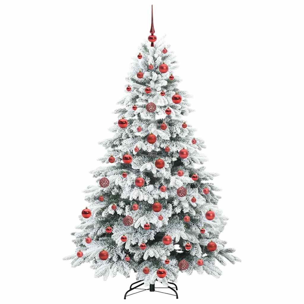 Mű karácsonyfa 300 LED-del állvánnyal Fehér 180 cm PE és PVC