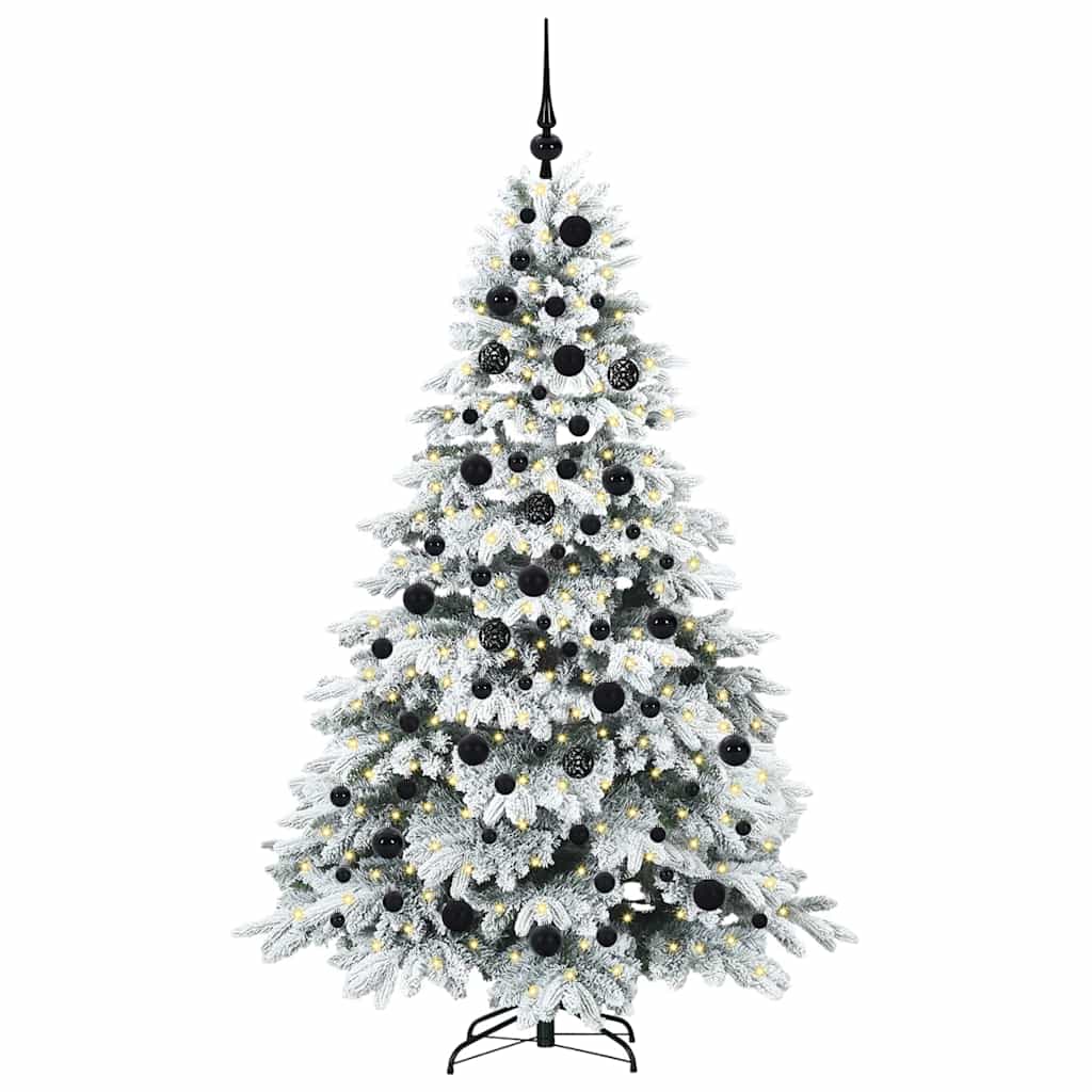 Mű karácsonyfa 300 LED-del állvánnyal Fehér 180 cm PE és PVC