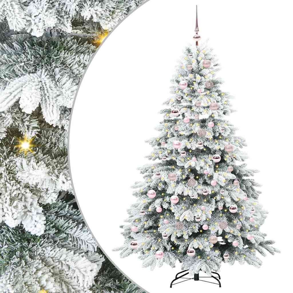 Mű karácsonyfa 300 LED-del állvánnyal Fehér 180 cm PE és PVC