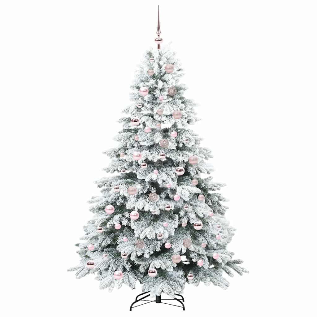Mű karácsonyfa 300 LED-del állvánnyal Fehér 180 cm PE és PVC