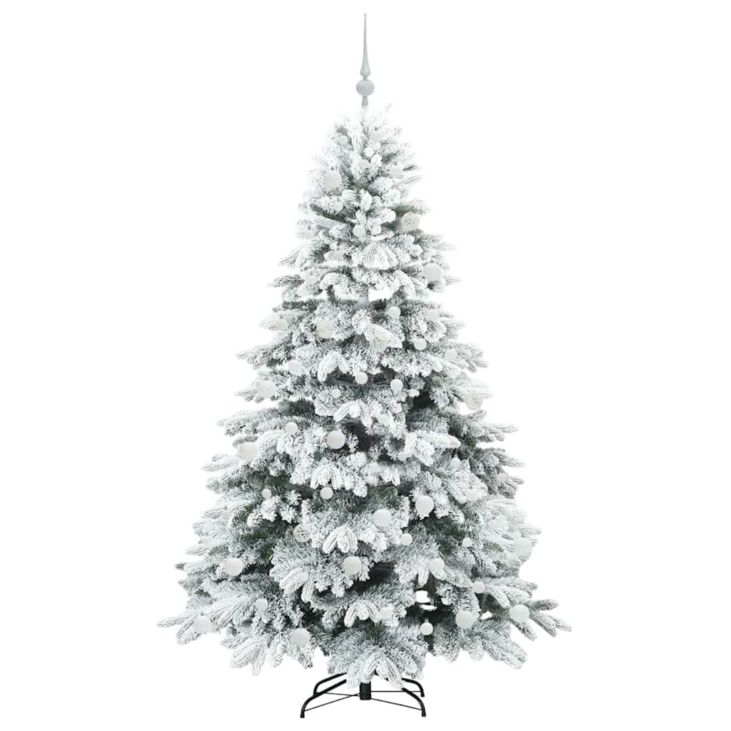 Mű karácsonyfa 300 LED-del állvánnyal Fehér 180 cm PE és PVC