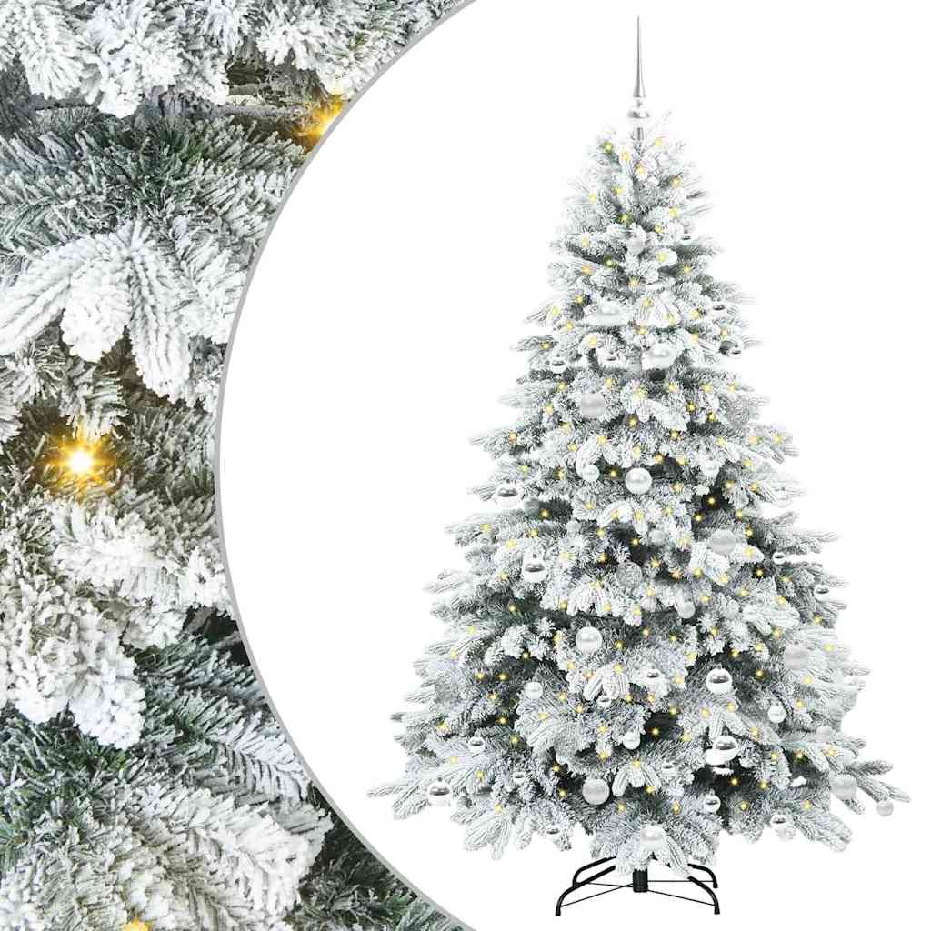 Mű karácsonyfa 300 LED-del állvánnyal Fehér 180 cm PE és PVC