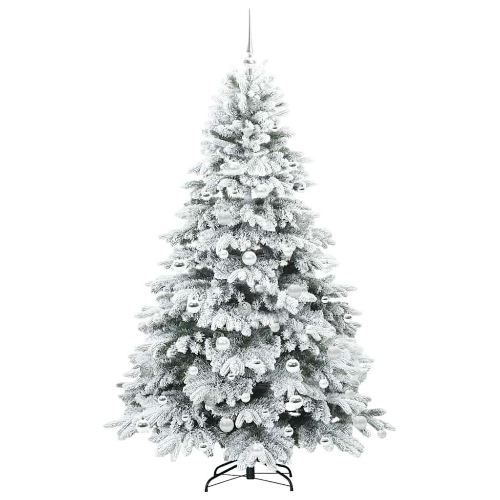 Mű karácsonyfa 300 LED-del állvánnyal Fehér 180 cm PE és PVC