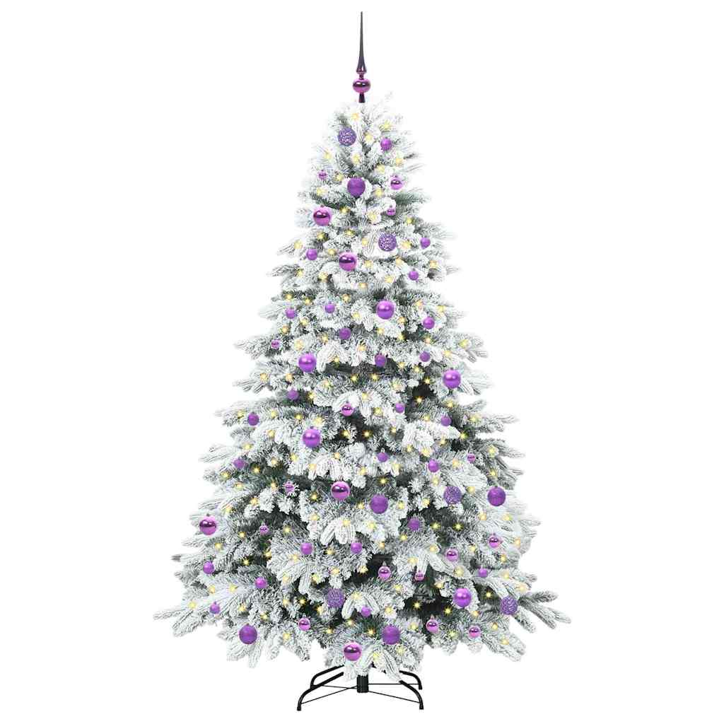 Mű karácsonyfa 300 LED-del állvánnyal Fehér 180 cm PE és PVC