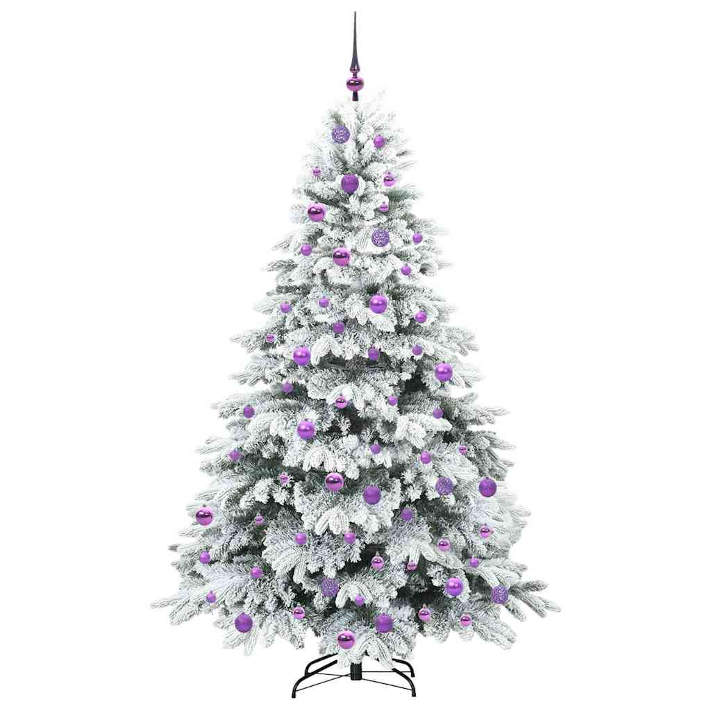 Mű karácsonyfa 300 LED-del állvánnyal Fehér 180 cm PE és PVC