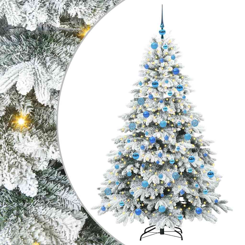 Mű karácsonyfa 300 LED-del állvánnyal Fehér 180 cm PE és PVC