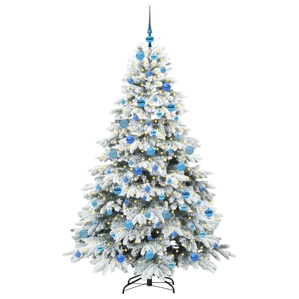 Mű karácsonyfa 300 LED-del állvánnyal Fehér 180 cm PE és PVC