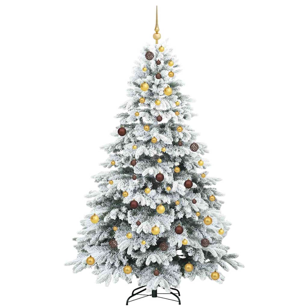 Mű karácsonyfa 300 LED-del állvánnyal Fehér 210 cm PE és PVC