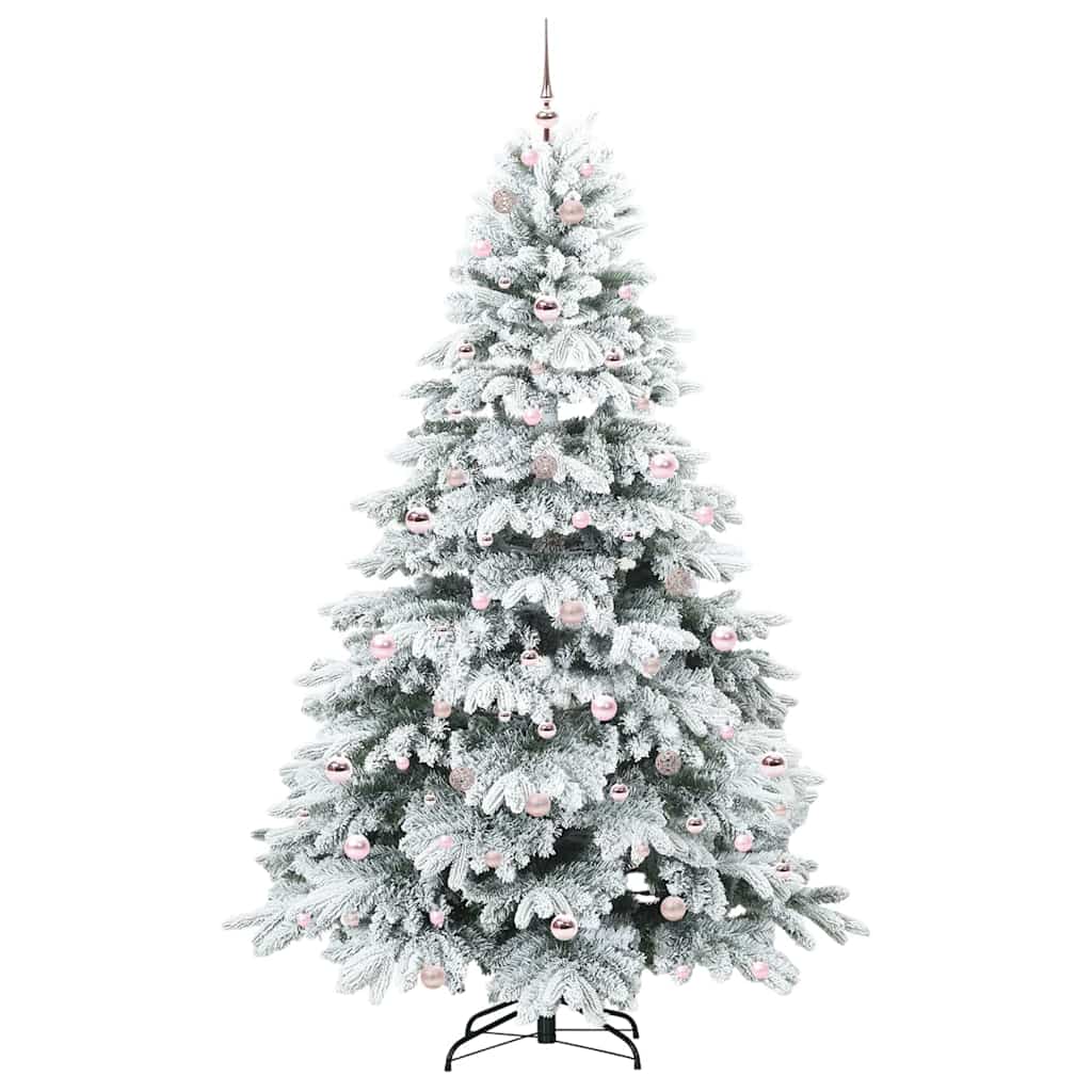 Mű karácsonyfa 300 LED-del állvánnyal Fehér 210 cm PE és PVC