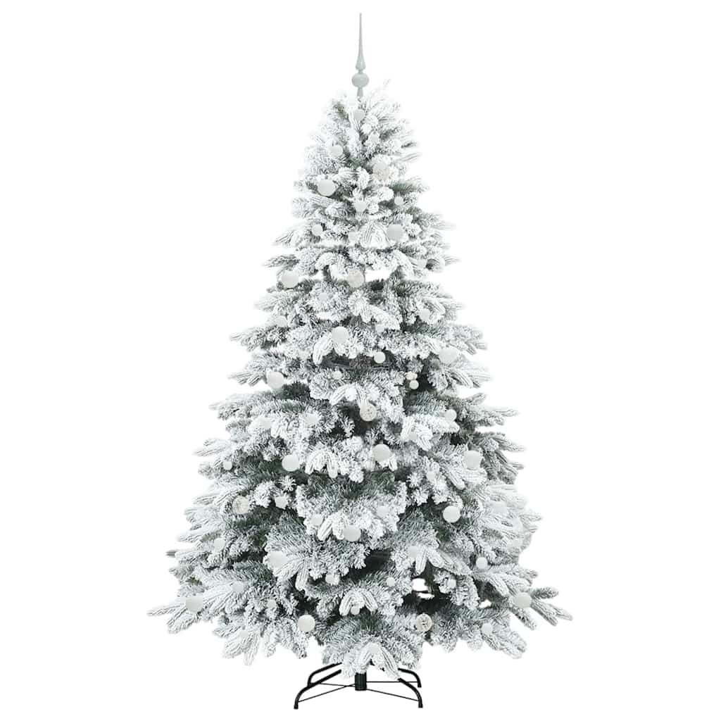 Mű karácsonyfa 300 LED-del állvánnyal Fehér 210 cm PE és PVC