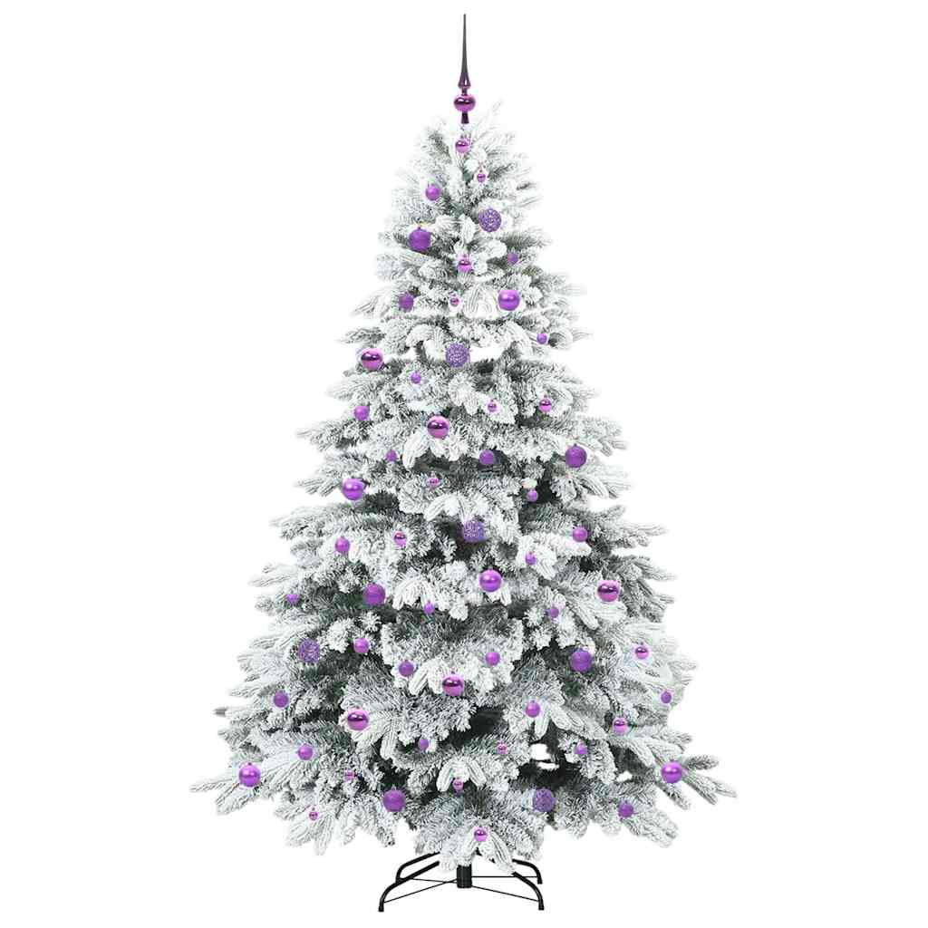 Mű karácsonyfa 300 LED-del állvánnyal Fehér 210 cm PE és PVC