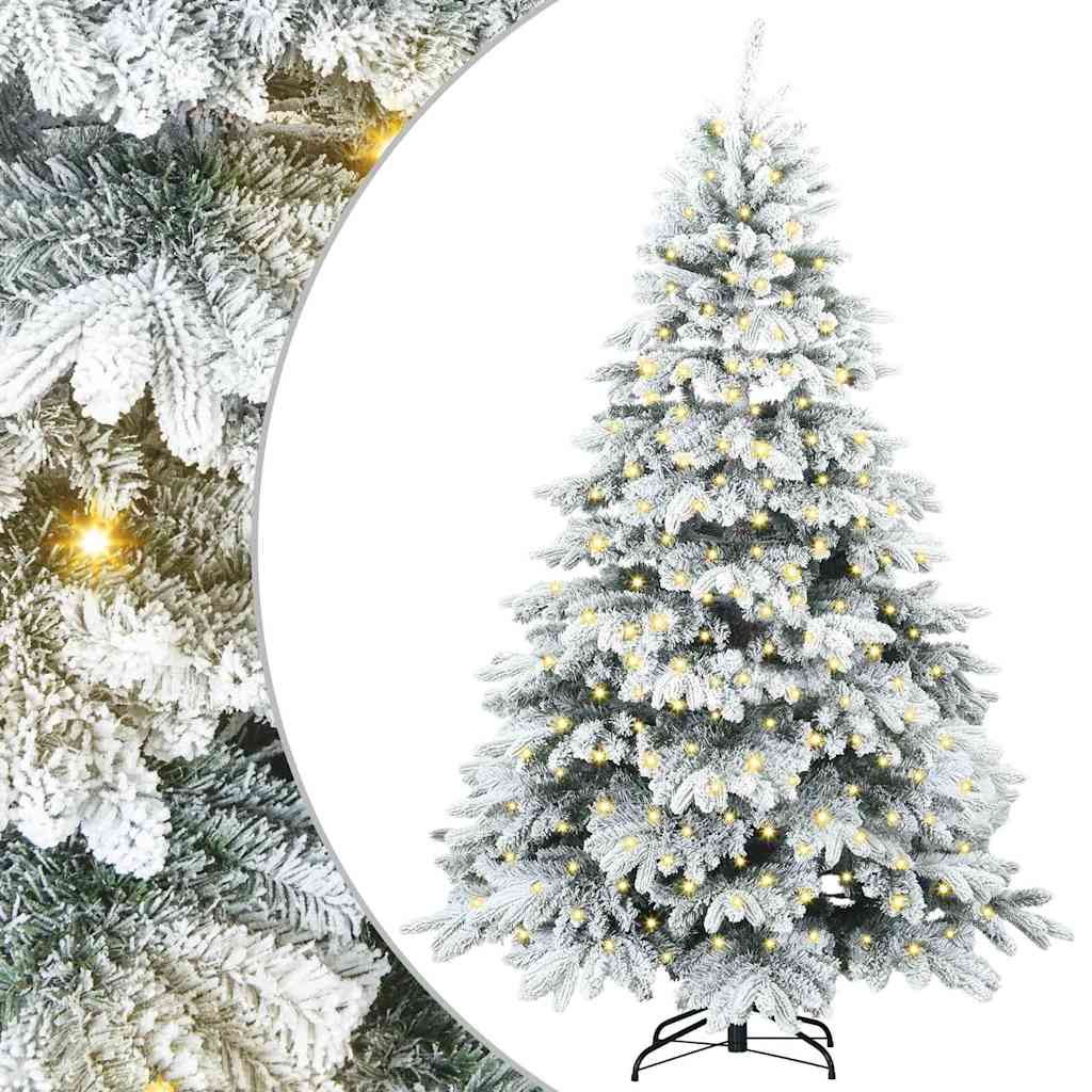 Mű karácsonyfa 300 LED-del állvánnyal Fehér 240 cm PE és PVC