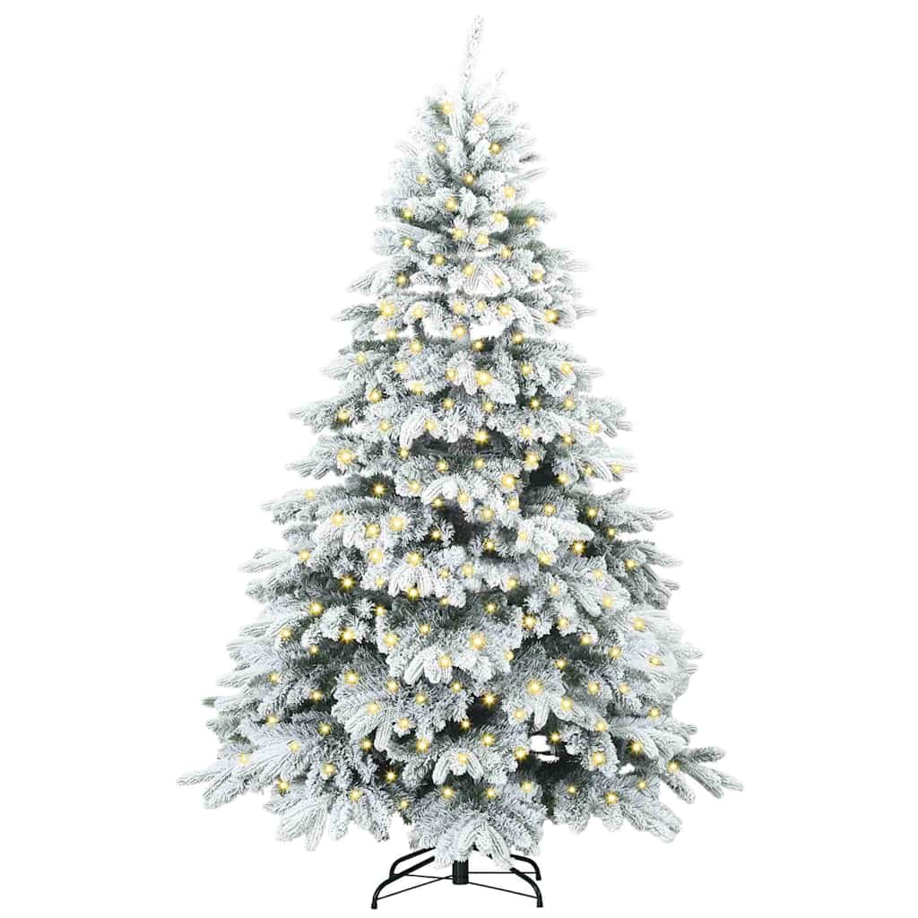 Mű karácsonyfa 300 LED-del állvánnyal Fehér 240 cm PE és PVC
